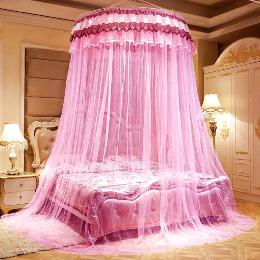 zanzariera letto matrimoniale rosa